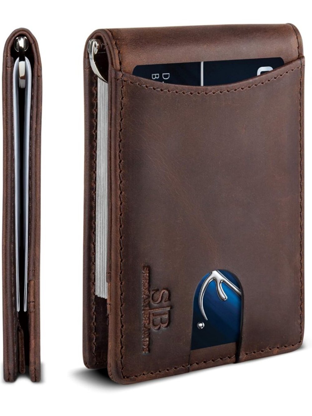 Slim RFID Blocking Leather Bifold Wallet for Men | Minimalist Front Pocket
